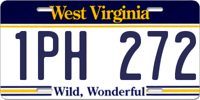 WV license plate 1PH272