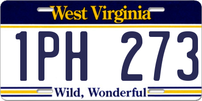 WV license plate 1PH273