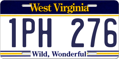 WV license plate 1PH276