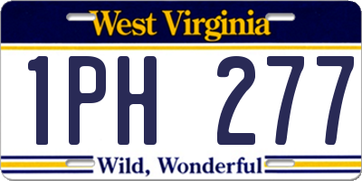 WV license plate 1PH277