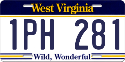 WV license plate 1PH281