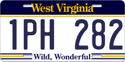 WV license plate 1PH282