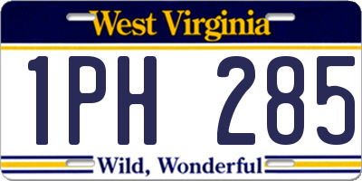 WV license plate 1PH285