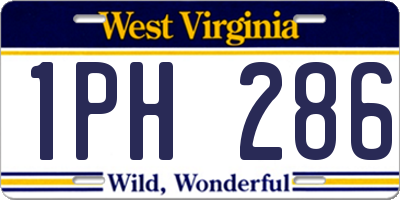 WV license plate 1PH286