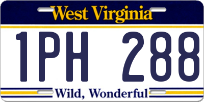 WV license plate 1PH288
