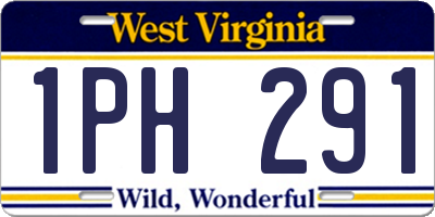 WV license plate 1PH291