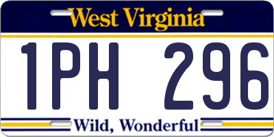 WV license plate 1PH296