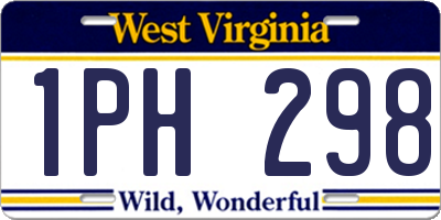 WV license plate 1PH298