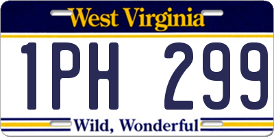 WV license plate 1PH299