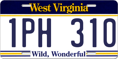 WV license plate 1PH310