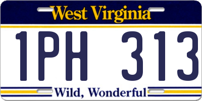 WV license plate 1PH313
