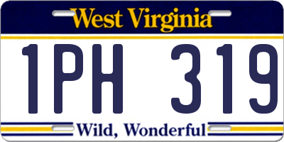 WV license plate 1PH319