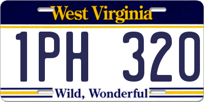 WV license plate 1PH320