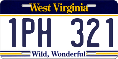 WV license plate 1PH321