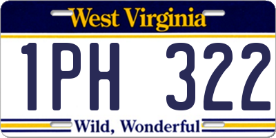 WV license plate 1PH322