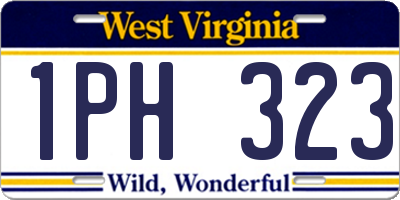 WV license plate 1PH323