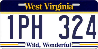 WV license plate 1PH324