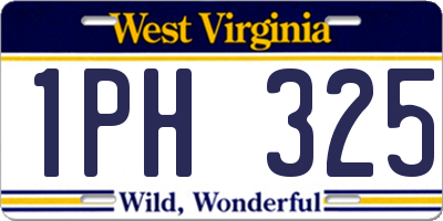 WV license plate 1PH325