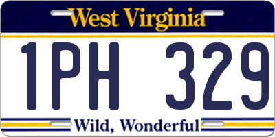 WV license plate 1PH329