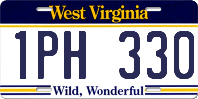 WV license plate 1PH330