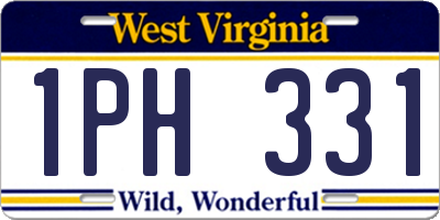 WV license plate 1PH331