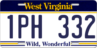 WV license plate 1PH332