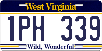 WV license plate 1PH339