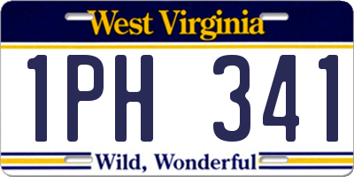 WV license plate 1PH341