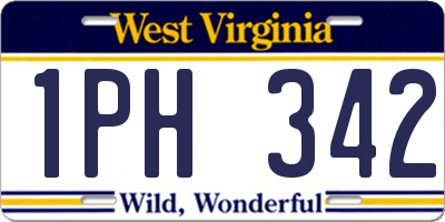 WV license plate 1PH342