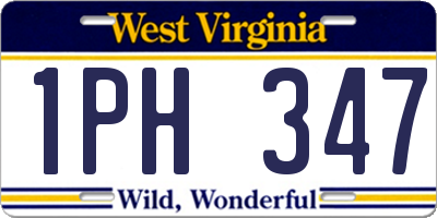 WV license plate 1PH347