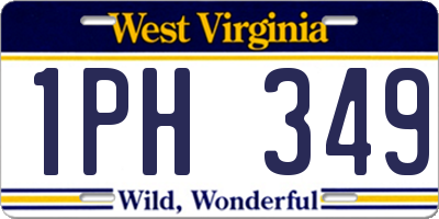 WV license plate 1PH349
