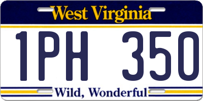 WV license plate 1PH350