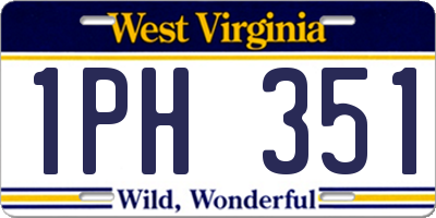 WV license plate 1PH351