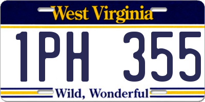 WV license plate 1PH355