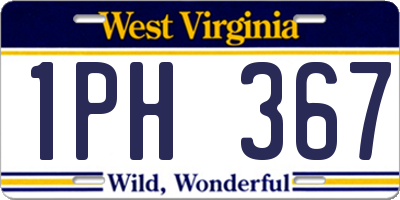 WV license plate 1PH367