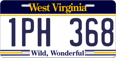WV license plate 1PH368