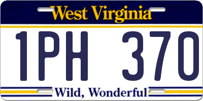 WV license plate 1PH370