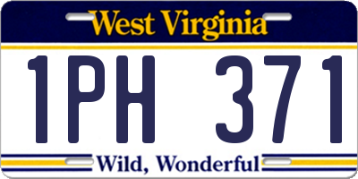 WV license plate 1PH371