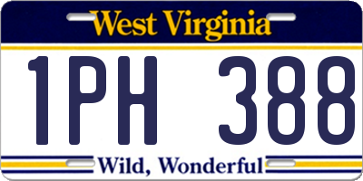 WV license plate 1PH388