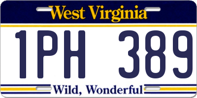 WV license plate 1PH389