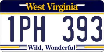 WV license plate 1PH393