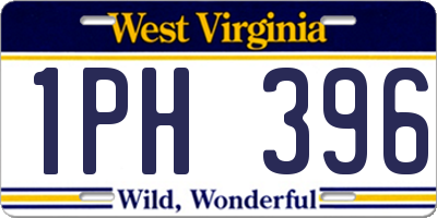 WV license plate 1PH396