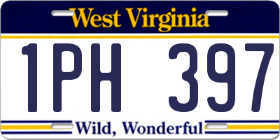 WV license plate 1PH397
