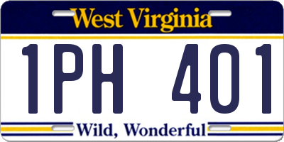 WV license plate 1PH401