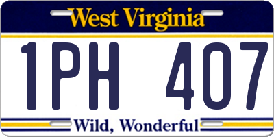 WV license plate 1PH407
