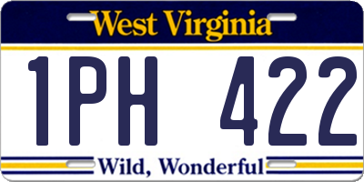 WV license plate 1PH422