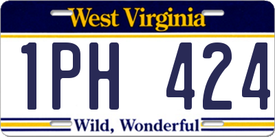 WV license plate 1PH424
