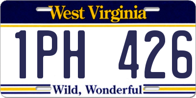 WV license plate 1PH426