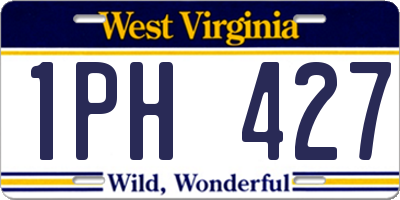 WV license plate 1PH427