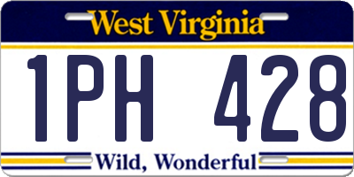 WV license plate 1PH428